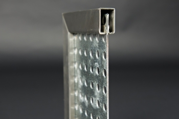 Einfassprofil Typ E 1.7 (rechteckig) - 20 × 30 mm, 3000 mm lang - aus Edelstahl 1.4301, Korn 320 geschliffen