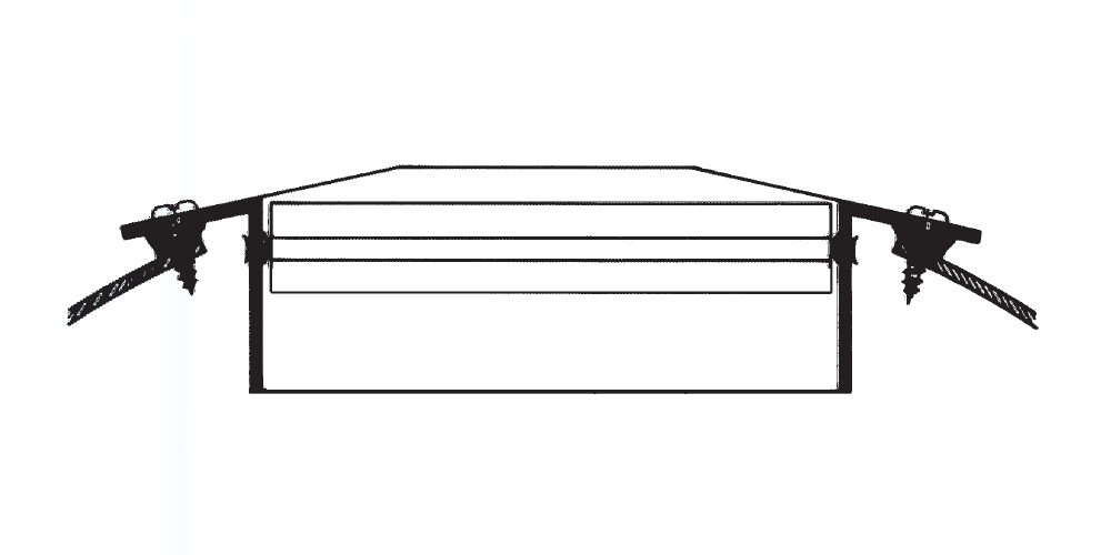 Technische Zeichnung für Kanalgitter GS120G zur Abluft