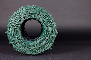 Stacheldraht 200 Meter verzinkt grün beschichtet 2,8 mm