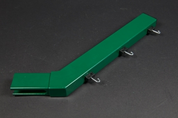 L-Träger für NATO-Draht auf Rechteckrohr 60x40 mm, feuerverzinkt + RAL 6005 (Moss green)