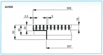 Bodengitter AV500 - 600 x 600 mm<br>aus Aluminium, naturfarbig eloxiert