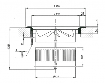 Bodengitter VM011 - Ø 150 mm<br>aus Aluminium, glasperlengestrahlt