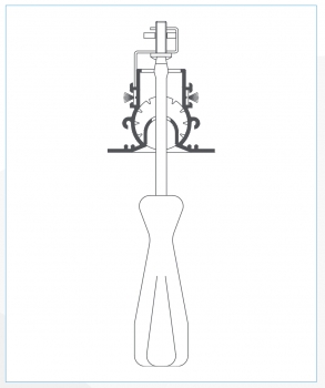 Schlitzdurchlass LT451 aus Aluminium - 1 Schlitz<br>als einteiliges Lüftungsgitter - 1200 mm Schlitzlänge