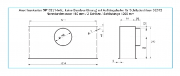 Schlitzdurchlass SE612 aus Aluminium - 2 Schlitze<br>als einteiliges Lüftungsgitter - 1200 mm Schlitzlänge