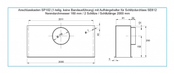 Schlitzdurchlass SE612 aus Aluminium - 2 Schlitze<br>als einteiliges Lüftungsgitter - 2000 mm Schlitzlänge