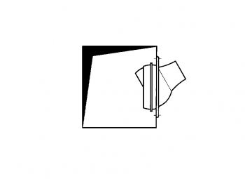 Weitwurfdüse JD110 - Ø 160 mm<br>aus Stahl und Aluminium, RAL 9010 (reinweiß) lackiert