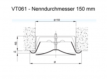 Lüftungsventil VT061 für Zuluft - Ø 150 mm<br>aus Stahl, RAL 9010 (reinweiß) lackiert
