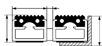 Marschall mit Gummieinlage 590 x 390 x 22 mm (für Rahmen 600 x 400 x 25 mm)