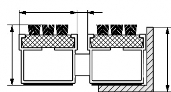 Diplomat mit Cassettenbürste 590 x 390 x 22 mm (für Rahmen 600 x 400 x 25 mm)