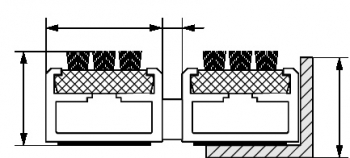 Marschall mit Cassettenbürste 790 x 490 x 22 mm (Für Rahmen 800 x 500 x 25 mm)