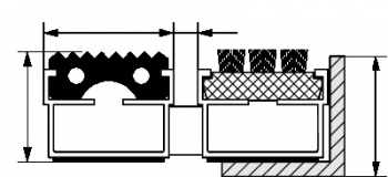Diplomat mit Gummieinlage + Cassettenbürste 740 x 490 x 22 mm (für Rahmen 750 x 500 x 25 mm)