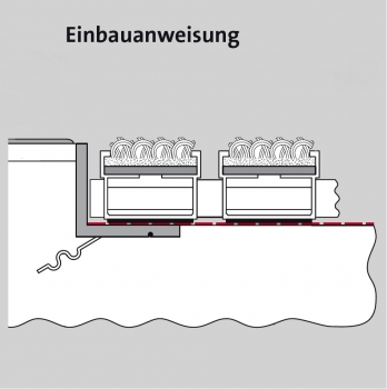 Edelstahl Einbaurahmen 600 x 400 x 25 mm