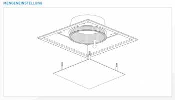 Luftdurchlass CS400 -  Ø 315 mm<br>Stahl RAL 9010 lackiert (reinweiß)