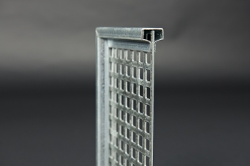 Einfassprofil Typ C (rechteckig) - 20 mm breit, 3000 mm lang - aus Stahl, sendzimirverzinkt