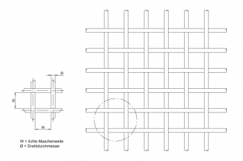 rotec Wellengitter, 1.4301 Edelstahl<br>Masche: 12,5 x 12,5 x 2,0 mm, Größe: 1000 x 2000 mm