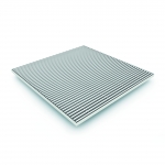 Bodengitter AV500 - 600 x 600 mm<br>aus Aluminium, naturfarbig eloxiert